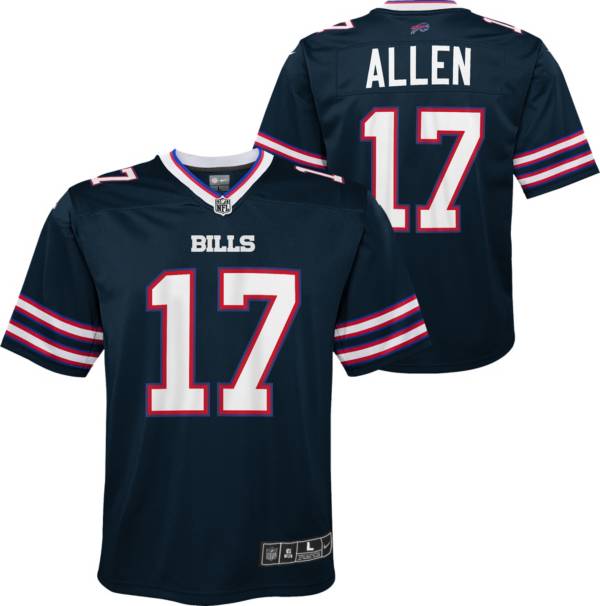 Nike Youth Buffalo Bills Josh Allen #17 Marine Game Jersey
