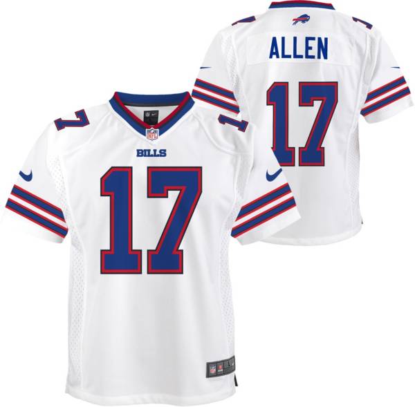 Nike Youth Buffalo Bills Josh Allen #17 White Game Jersey