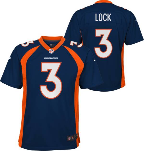 Nike Youth Denver Broncos Drew Lock #3 Navy Alternate Game Jersey
