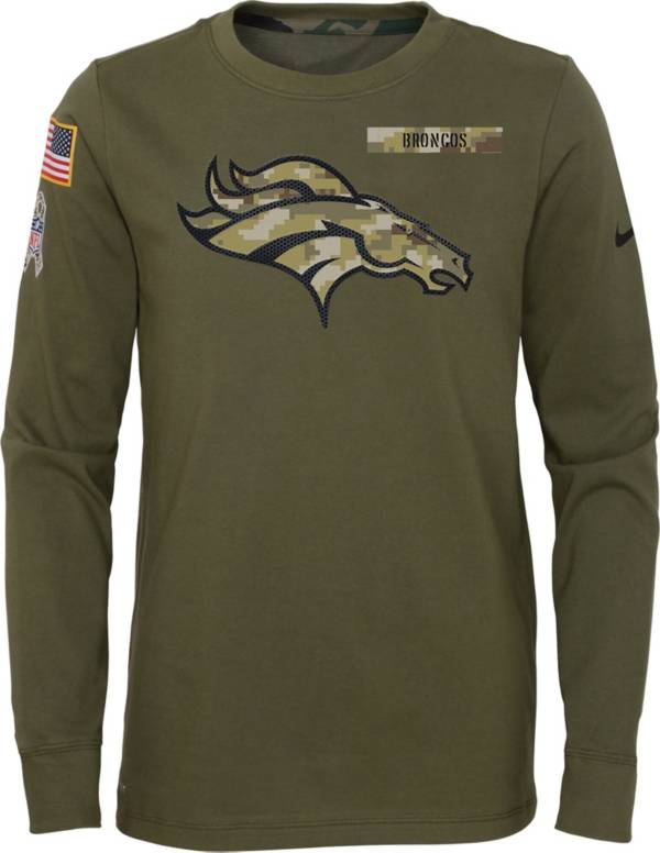 Nike Youth Denver Broncos Salute to Service Olive Long Sleeve T-Shirt