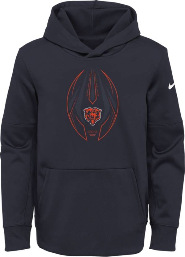 Nike Youth Chicago Bears Marine Icon Therma Pullover Hoodie