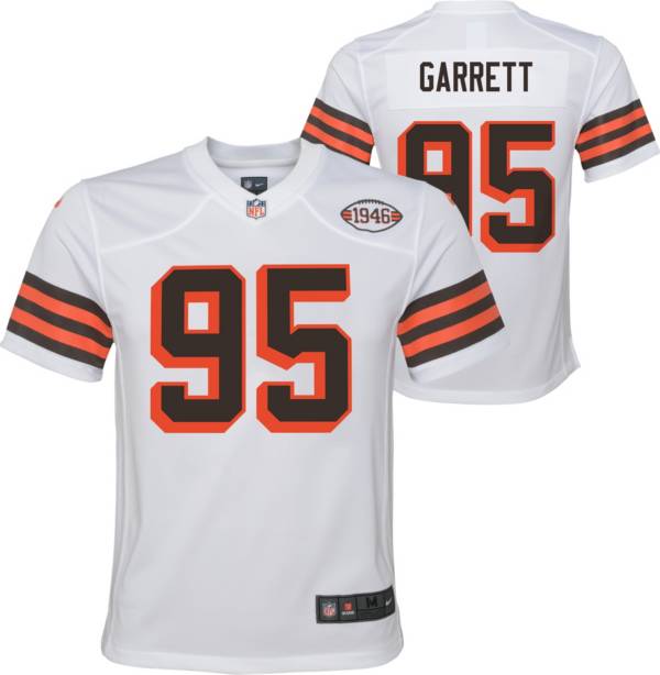 Nike Youth Cleveland Browns Myles Garrett #95 Alternate White Game Jersey product image