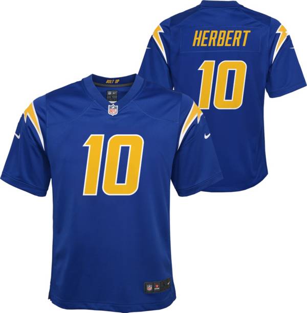 Nike Youth Los Angeles Chargers Justin Herbert #10 Royal Color Rush Game Jersey product image