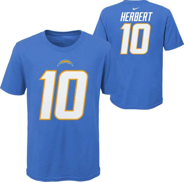 Nike Youth Los Angeles Chargers Justin Herbert #10 Blue T-Shirt