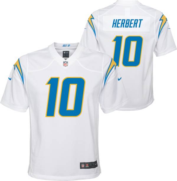 Nike Youth Los Angeles Chargers Justin Herbert #10 White Game Jersey product image