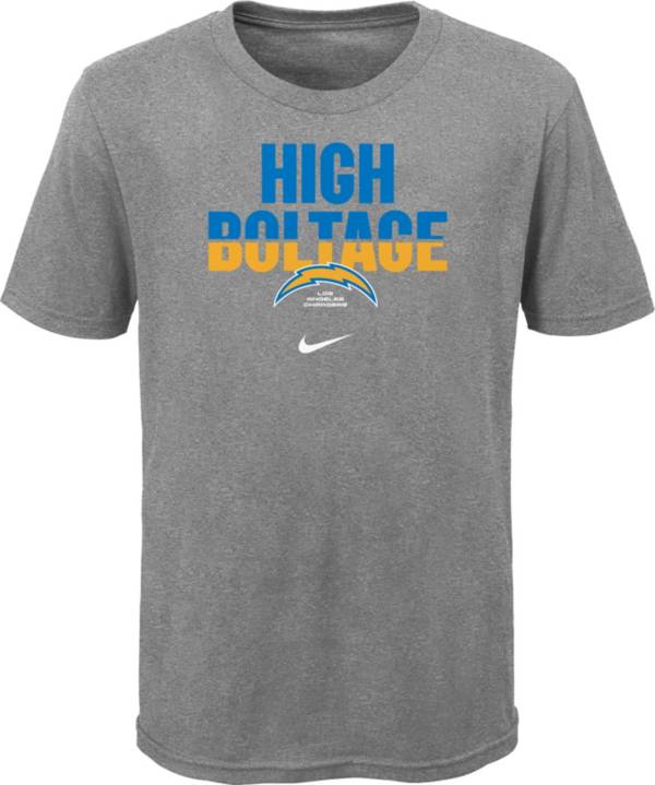 Nike Youth Los Angeles Chargers Local Split Grey T-Shirt