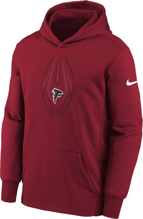 Nike Youth Atlanta Falcons Gym Red Icon Therma Pullover Hoodie