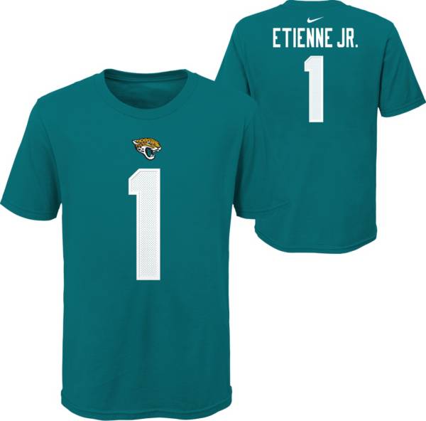 Nike Youth Jacksonville Jaguars Travis Etienne #1 Teal T-Shirt