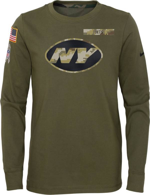 Nike Youth New York Jets Salute to Service Olive Long Sleeve T-Shirt
