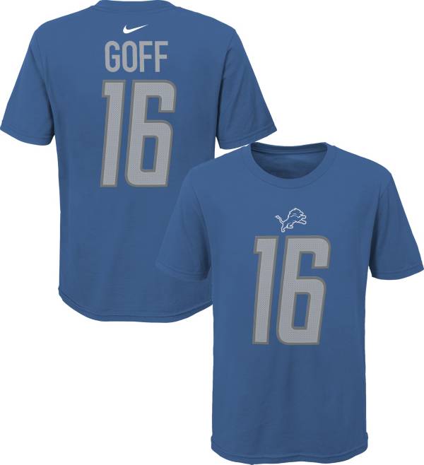 Nike Youth Detroit Lions Jared Goff #16 Blue T-Shirt