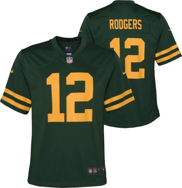 Nike Youth Green Bay Packers Aaron Rodgers #12 Alternate Game Green Jersey