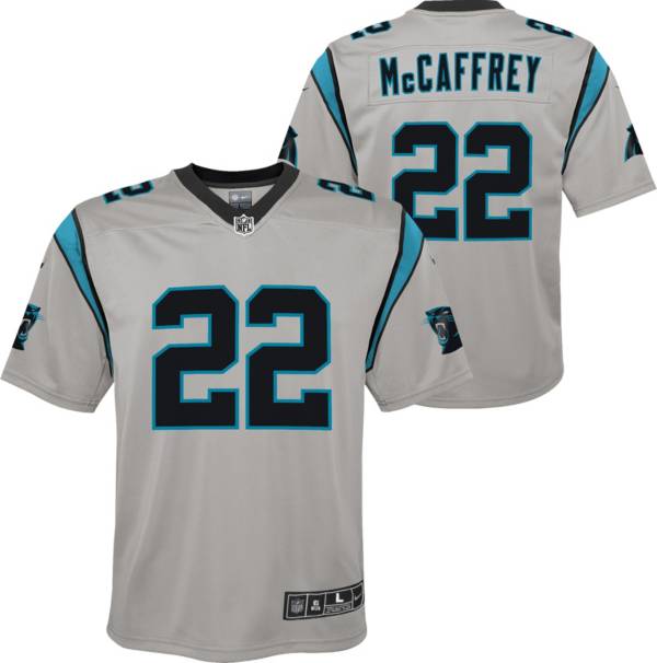 Nike Youth Carolina Panthers Christian McCaffrey #22 Silver Game Jersey