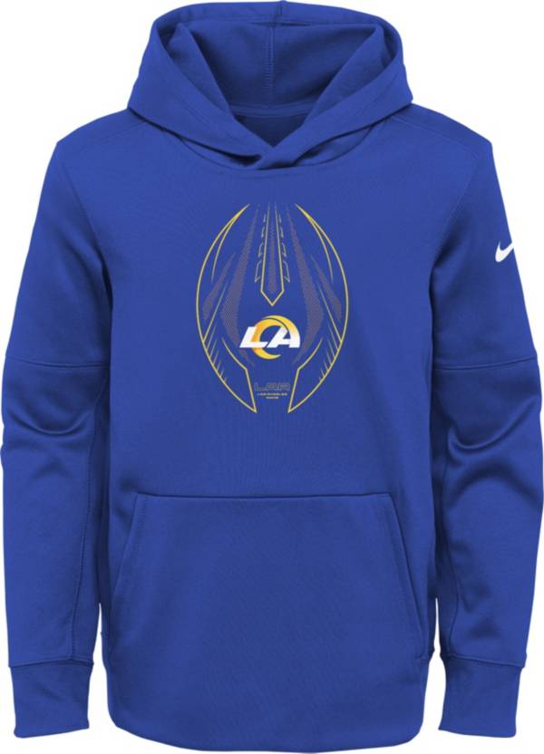 Nike Youth Los Angeles Rams Royal Icon Therma Pullover Hoodie