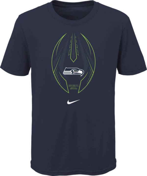 Nike Youth Seattle Seahawks Icon Navy T-Shirt