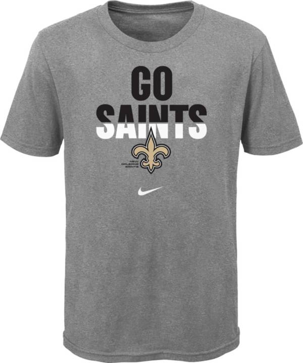 Nike Youth New Orleans Saints Local Split Grey T-Shirt