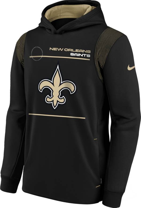 Nike Youth New Orleans Saints Black Therma Pullover Hoodie