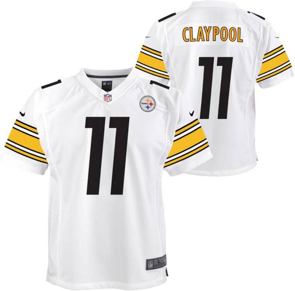 Nike Youth Pittsburgh Steelers Chase Claypool #11 White Game Jersey