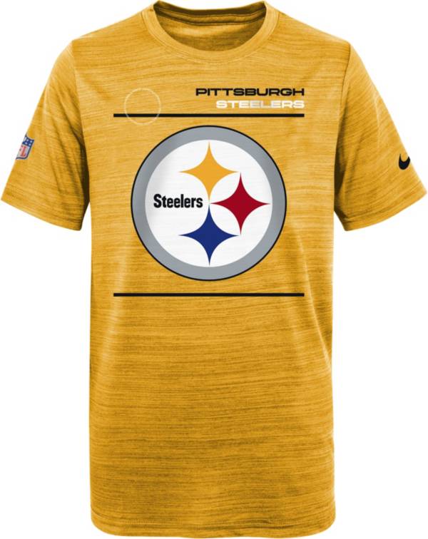 Nike Youth Pittsburgh Steelers Sideline Legend Velocity Gold T-Shirt