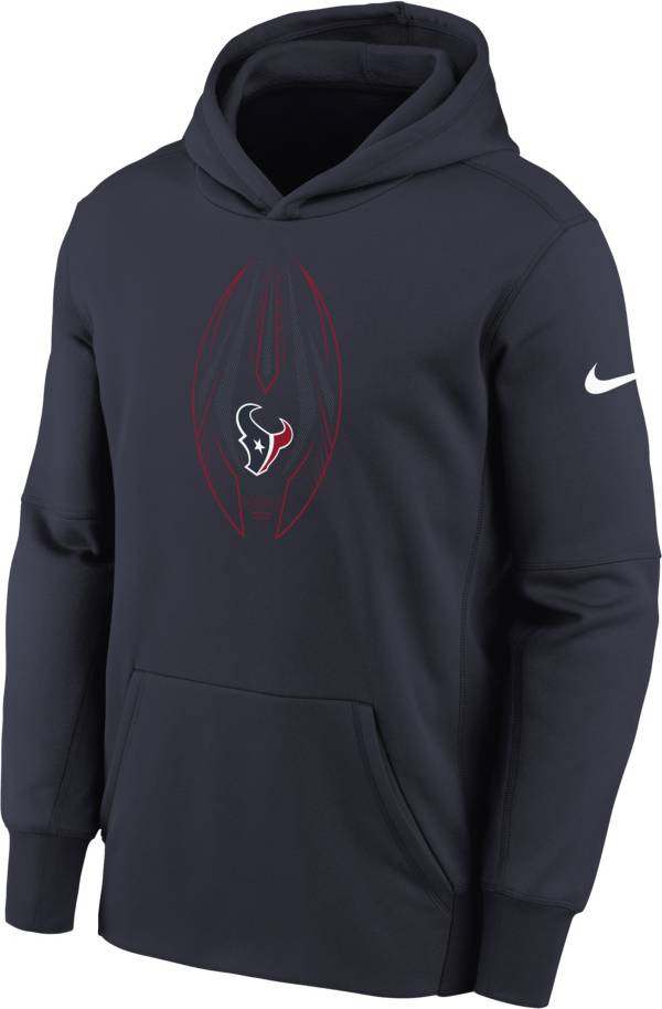 Nike Youth Houston Texans Marine Icon Therma Pullover Hoodie