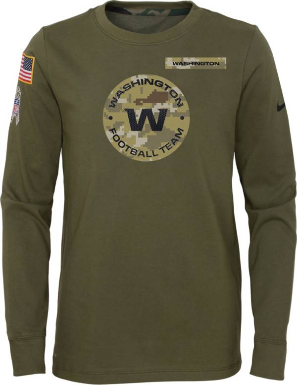 Nike Youth Washington Football Team Salute to Service Olive Long Sleeve T-Shirt