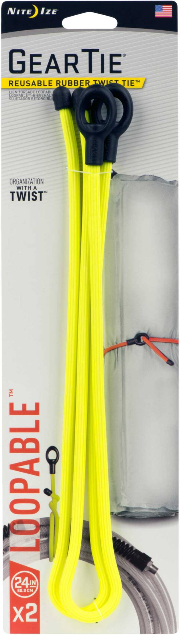 Nite Ize Gear Tie 24” Loopable Twist Tie – 2 Pack