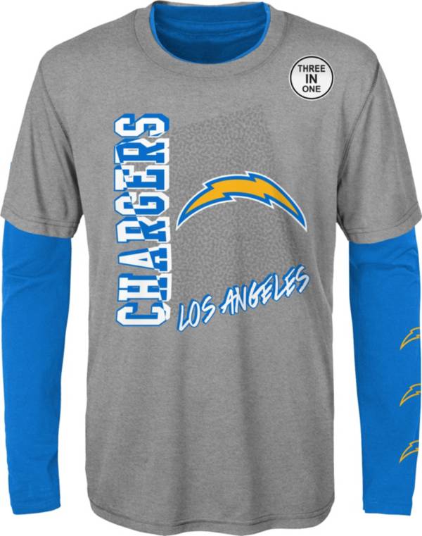 NFL Team Apparel Boys' Los Angeles Chargers Combo 3-in-1 Shirt