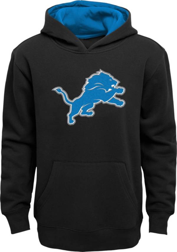 NFL Team Apparel Little Boys' Detroit Lions Heather Grey Prime Pullover Hoodie