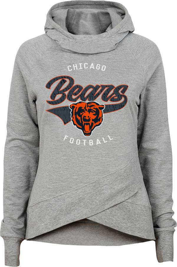 NFL Team Apparel Girls' Chicago Bears Heather Grey Pullover Hoodie product image
