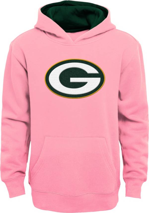 NFL Team Apparel Girls' Green Bay Packers Prime Pink Pullover Hoodie product image