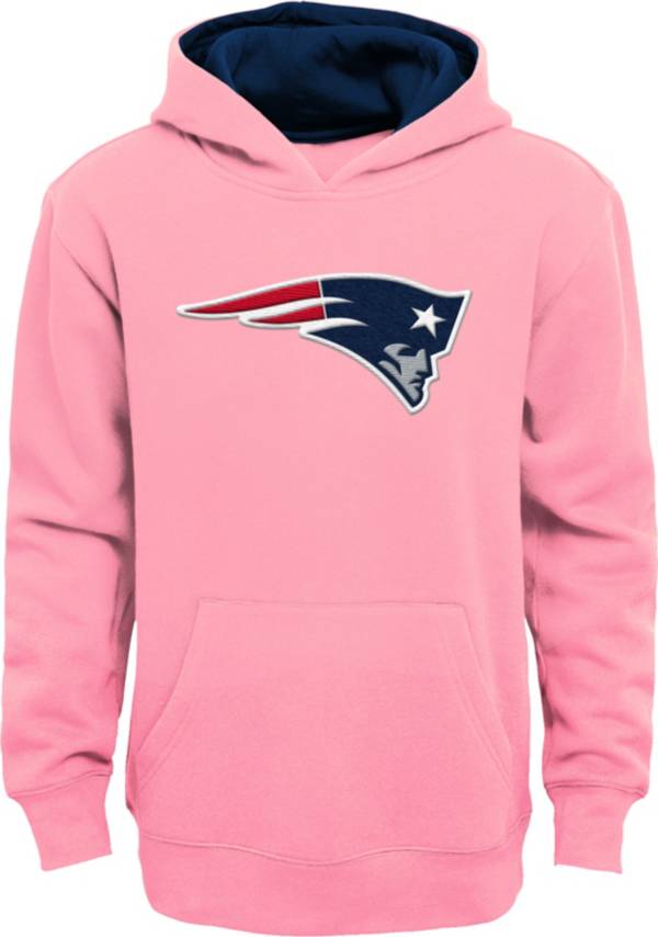 NFL Team Apparel Girls' New England Patriots Prime Pink Pullover Hoodie