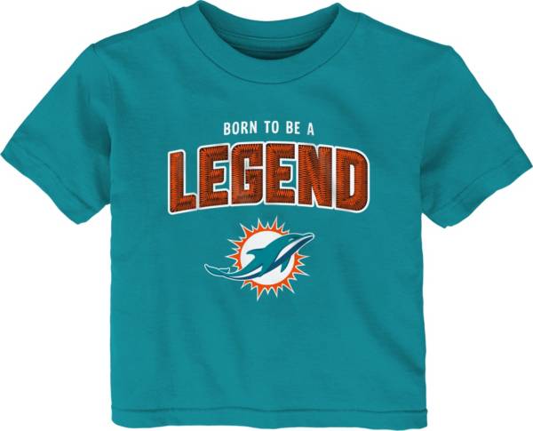 NFL Team Apparel Infant's Miami Dolphins Aqua Born 2 Be T-Shirt