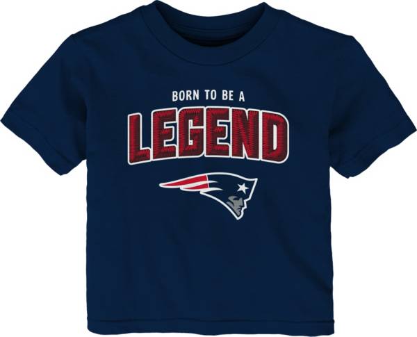 NFL Team Apparel Infant's New England Patriots NAVY Born 2 Be T-Shirt