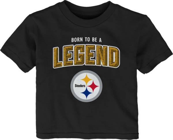 NFL Team Apparel Infant's Pittsburgh Steelers Black Born 2 Be T-Shirt