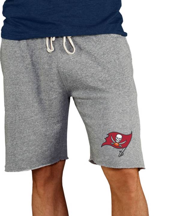 NFL Team Apparel Men's Tampa Bay Buccaneers Grey Mainstream Terry Shorts