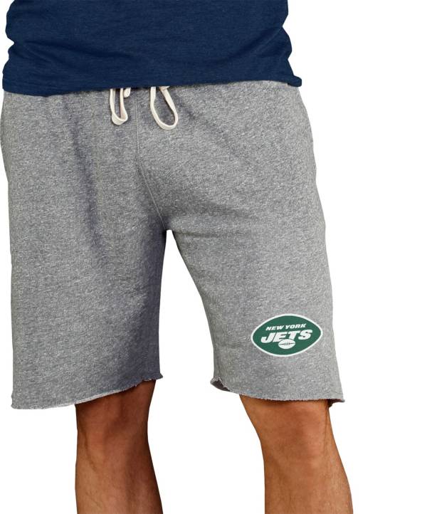 NFL Team Apparel Men's New York Jets Grey Mainstream Terry Shorts