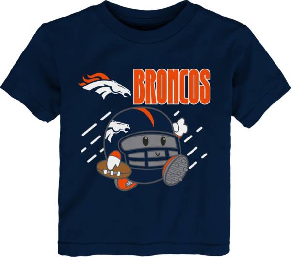 NFL Team Apparel Little Kid's Denver Broncos Navy Poki T-Shirt