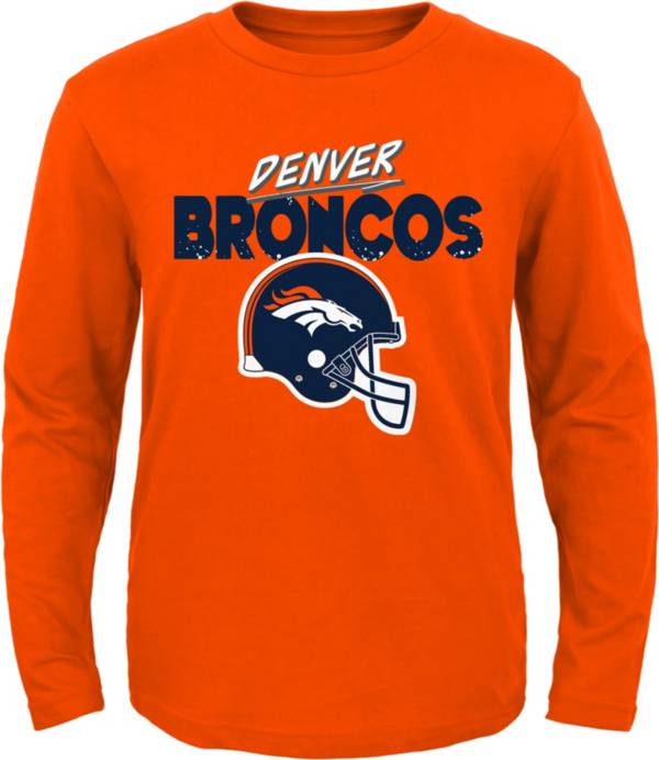 NFL Team Apparel Little Kid's Denver Broncos Orange Rad Long Sleeve T-Shirt