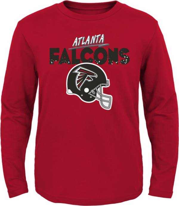 NFL Team Apparel Little Kid's Atlanta Falcons Dark Red Rad Long Sleeve T-Shirt