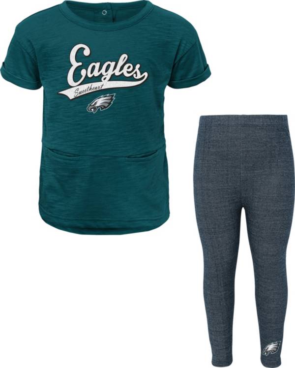 NFL Team Apparel Little Girls' Philadelphia Eagles T-Shirt and Legging Set