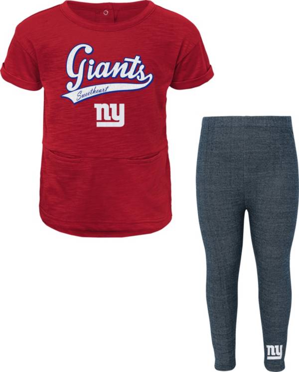 NFL Team Apparel Little Girls' New York Giants T-Shirt and Legging Set