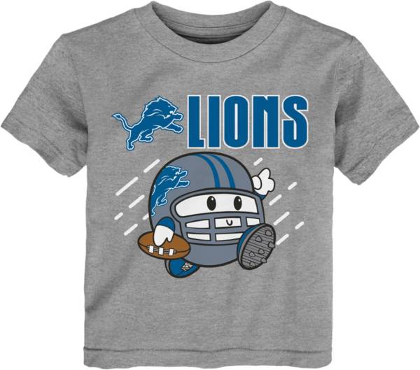 NFL Team Apparel Little Kid's Detroit Lions Wolf Grey Poki T-Shirt