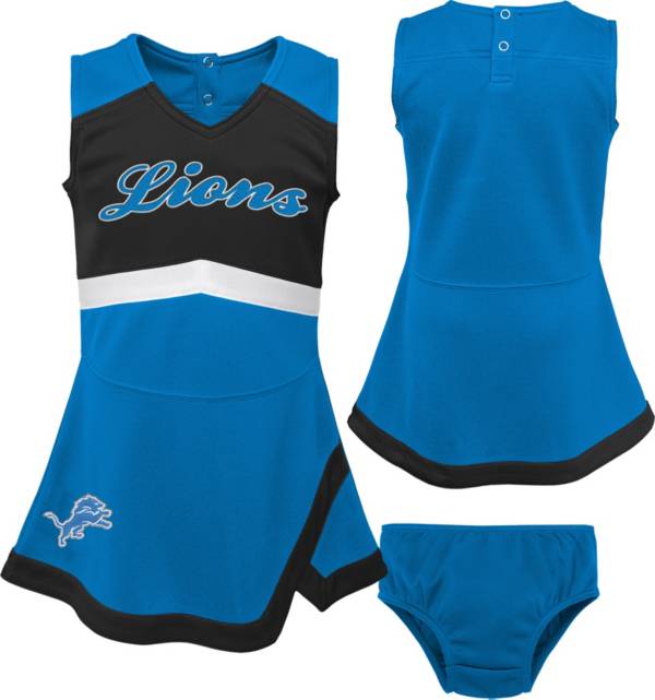 NFL Team Apparel Toddler Detroit Lions Cheer Jumper Dress