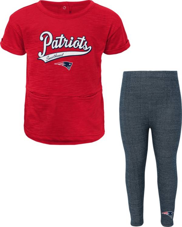 NFL Team Apparel Little Girls' New England Patriots T-Shirt and Legging Set