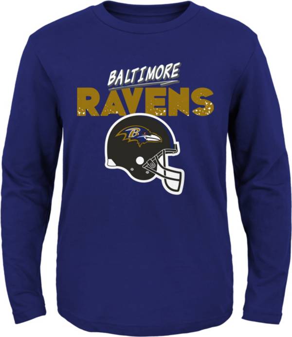 NFL Team Apparel Little Kid's Baltimore Ravens Purple Rad Long Sleeve T-Shirt product image