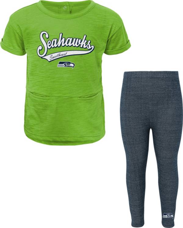 NFL Team Apparel Little Girls' Seattle Seahawks T-Shirt and Legging Set