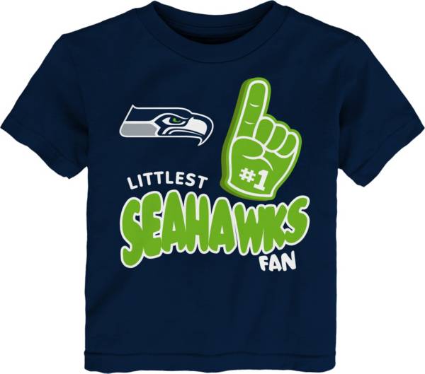 NFL Team Apparel Little Kid's Seattle Seahawks Navy Lil' Fan T-Shirt