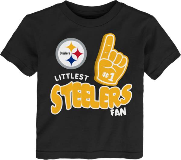 NFL Team Apparel Little Kid's Pittsburgh Steelers Black Lil' Fan T-Shirt