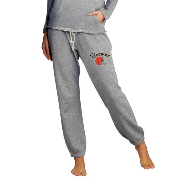 Concepts Sport Women's Cleveland Browns Grey Mainstream Cuffed Pants product image