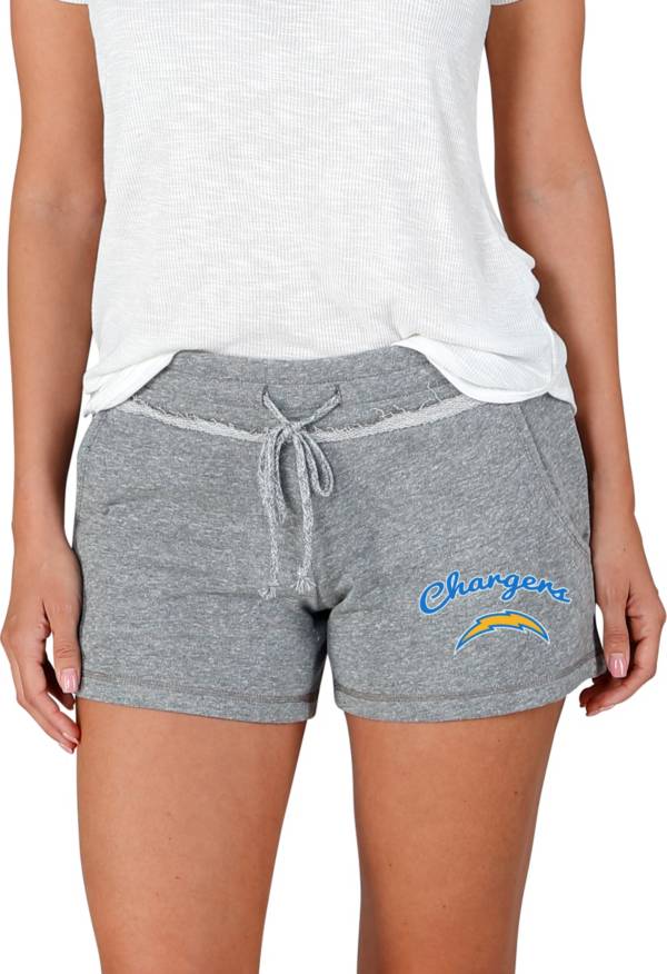 Concepts Sport Women's Los Angeles Chargers Mainstream Grey Shorts