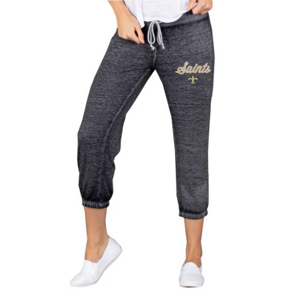 Concepts Sport Women's New Orleans Saints Charcoal Capri Pants